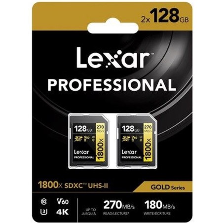 Lexar Professional GOLD Series SDXC UHS-II Memory Card 128GB 270MB/s